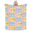 Chiikawa Catoon Flannel Blanket Grabber Kawaii Customized Throw Blankets for  Sofa Bedding Lounge 125*100cm Bedspread