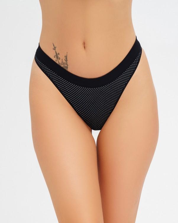 Chiloți tanga cu buline ISSA Plus