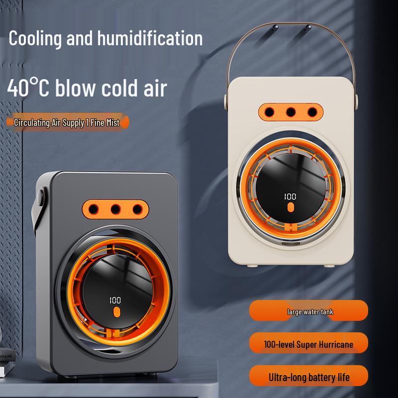 100-Speed Desktop Fan with Timer & Light for Home/Office