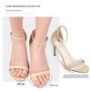 Summer Invisible High-Heeled Sandals with Non-Slip, Anti-Abrasion PU Three-Quarter Pad