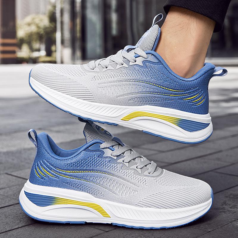 Sneakers men's new women's shoes fly-woven mesh shoes men's and women's breathable casual lightweight soft-soled running shoes