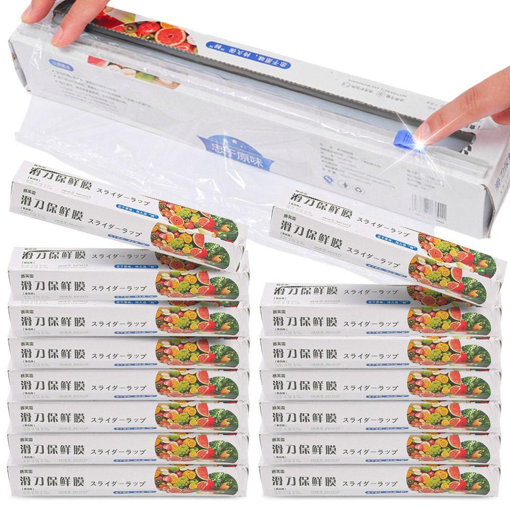 30x100m Sliding Food Wrap Film Disposable Food Cover Durable Roll Food Wrap Kitchen Accessories