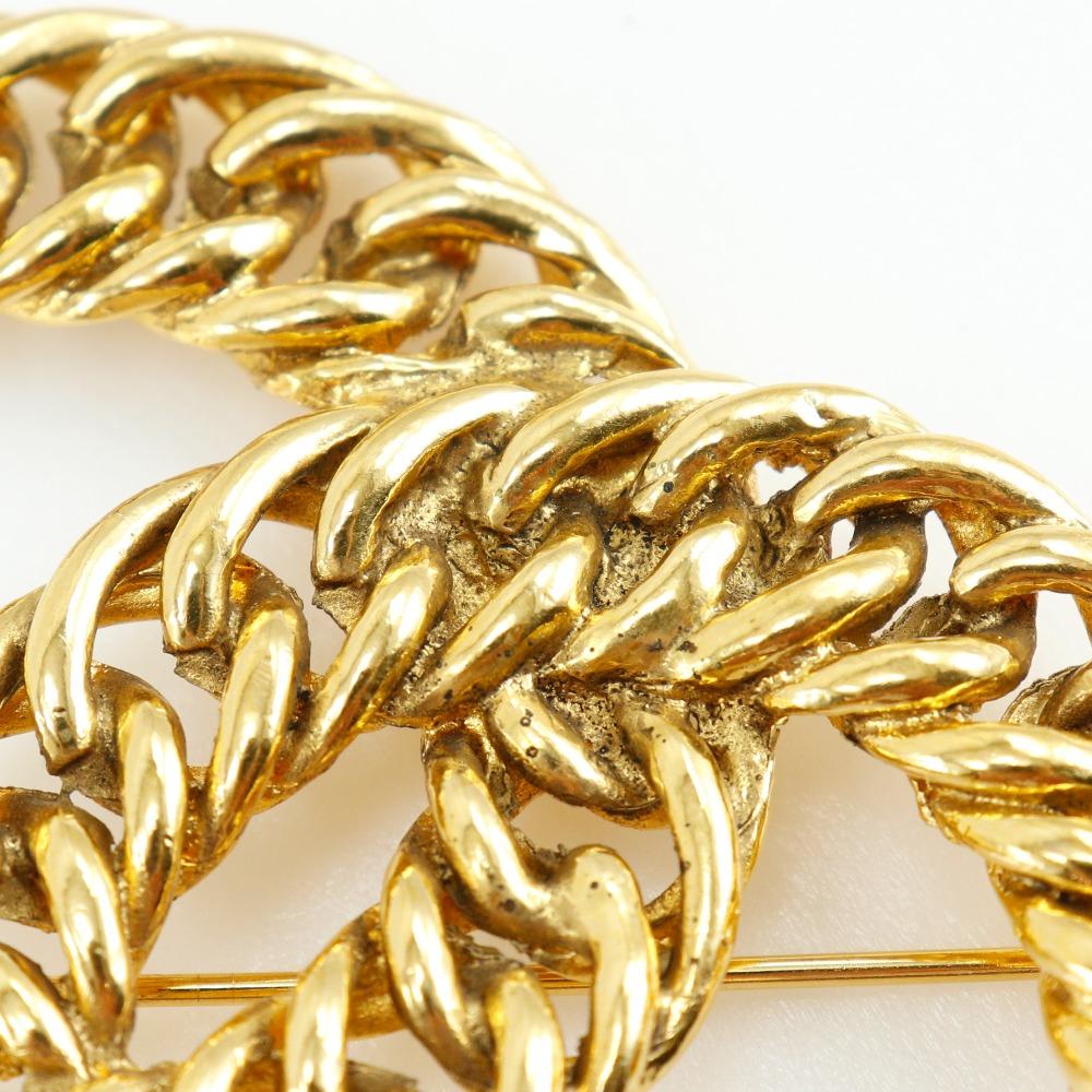 Chanel ChainCOCO Mark Brooch Plated Gold 36.4g Women Used