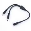 18awg 10A 30CM Cable DC 1 Female To 2 Male 2 Way Splitter Connector Power Supply Adapter Extension Cord 5.5x2.1mm