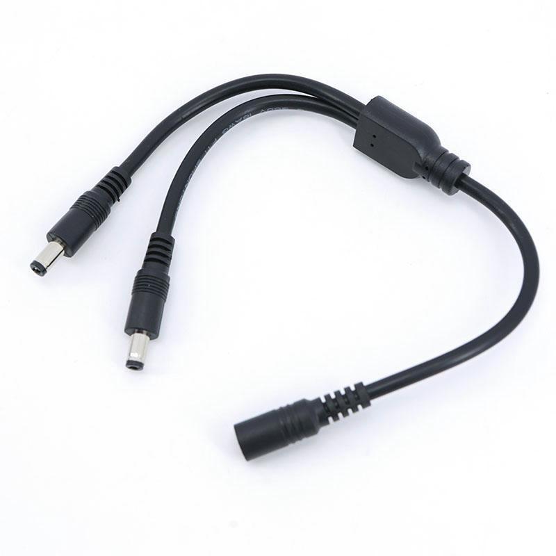 18awg 10A 30CM Cable DC 1 Female To 2 Male 2 Way Splitter Connector Power Supply Adapter Extension Cord 5.5x2.1mm