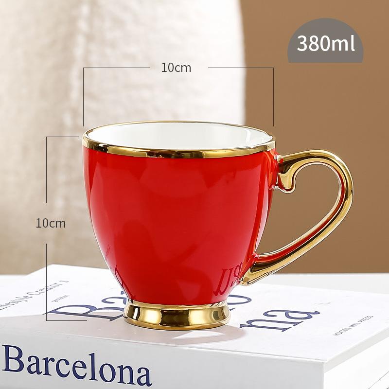 

Роскошная керамическая чашка с гальваническим покрытием Creative Light, чашка для домашней воды, послеобеденный чай в офисе, кофейная чашка для ресторана, портативная подарочная чашка, кружка 301-400ml