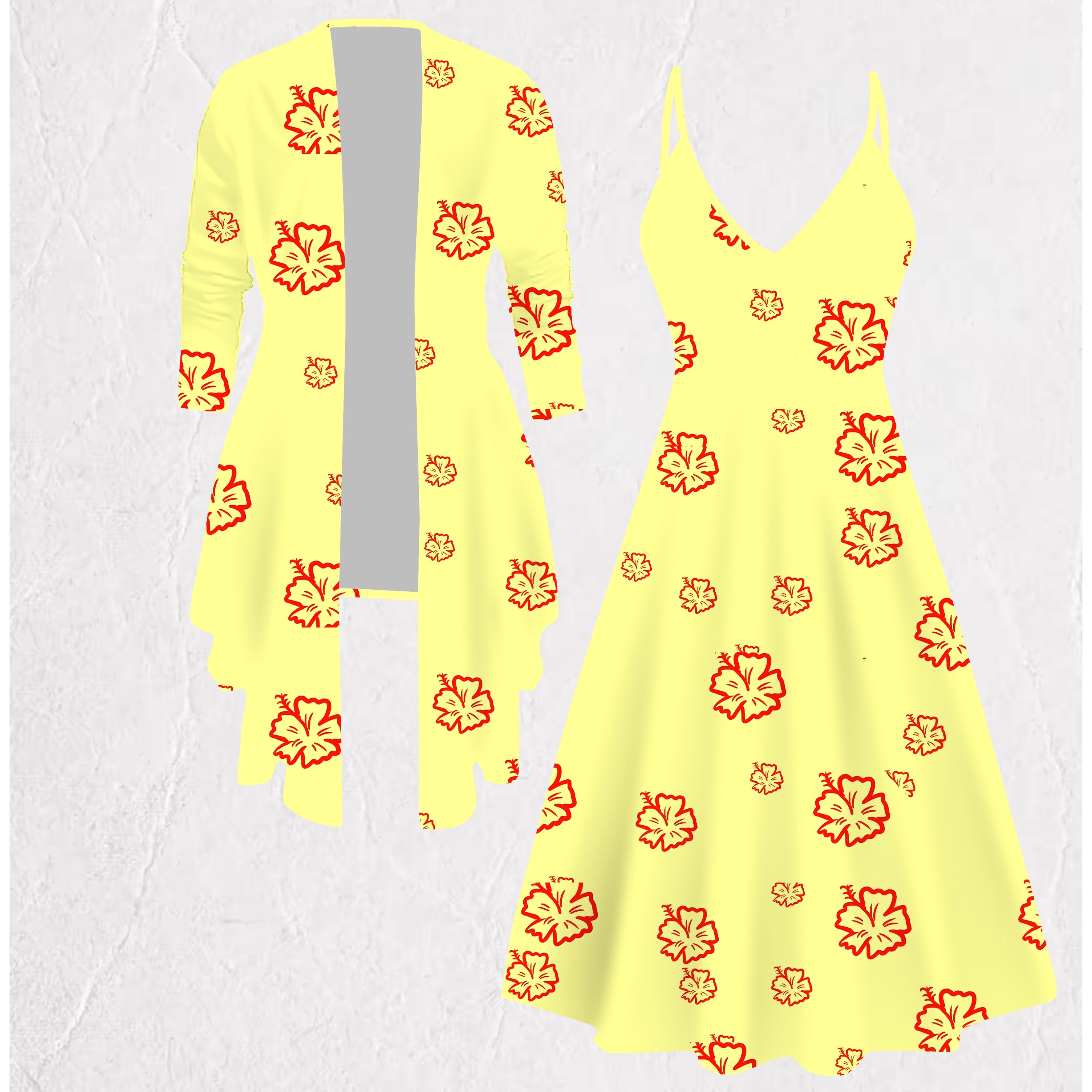 

Комплект Платье Пальто с 3D-принтом на День святого Валентина, Эксцентричный Классический Тотемный Модный Принт, подходит для Различных Сцен Модные Стили XXL жёлтый