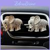 Creative Car Interior Decor With Sparkling Elephant-shaped Crystal