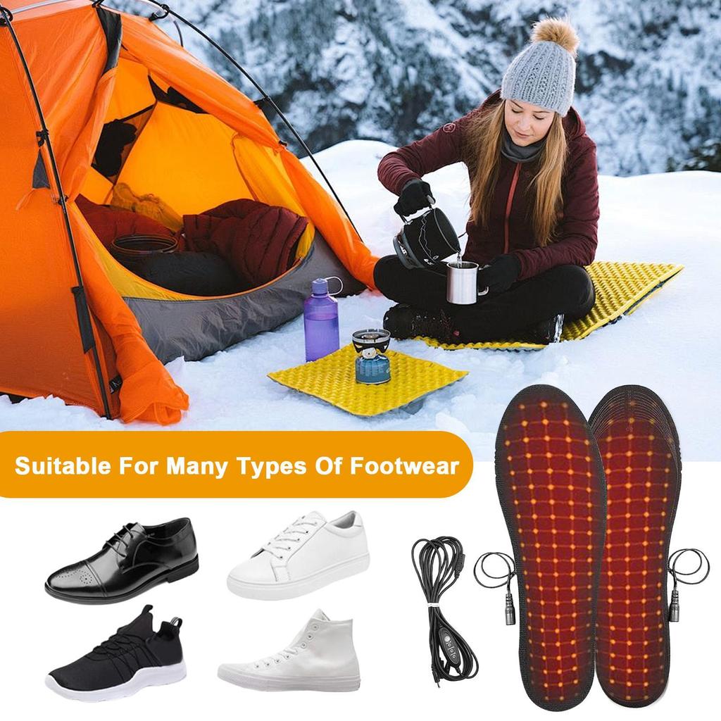 EVA USB Heated Shoe Insoles Feet Warm Sock Pad Mat Electrically Heating Insoles Washable Warm Thermal Insoles For Men Women