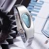 Retro New Personalized Design Water Drop Shape Dial Men Women Watch Vintage Silver Steel Belt Luxury Quartz Watches