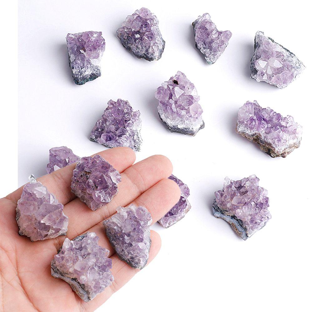 1PC Gift Rough Ore Home Decoration Healing Stones Dream Amethyst Cluster Mineral Specimen Quartz Crystal