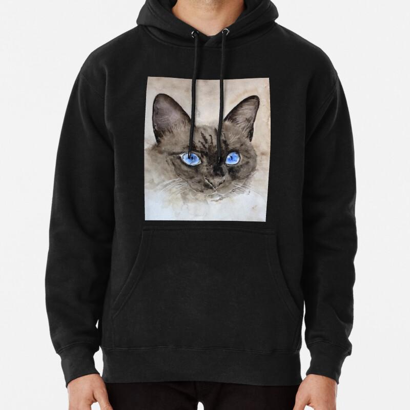 Buy Siamese Cat Hoodies Sweatshirt Men Casual Pullover Streetwear Hip