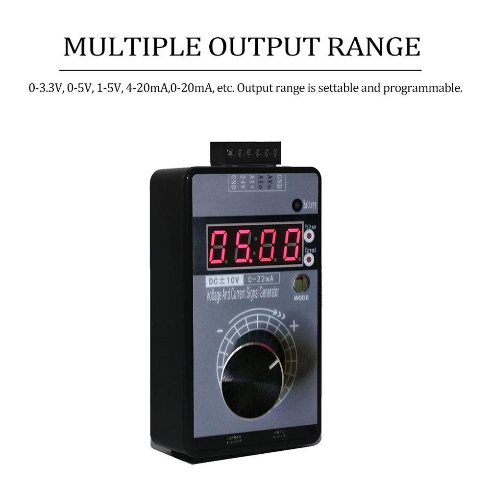 Portable High Accuracy 0 5V 0 10V 4 20mA Signal Generator Pocket Adjustable Voltage Current Simulator Calibrator