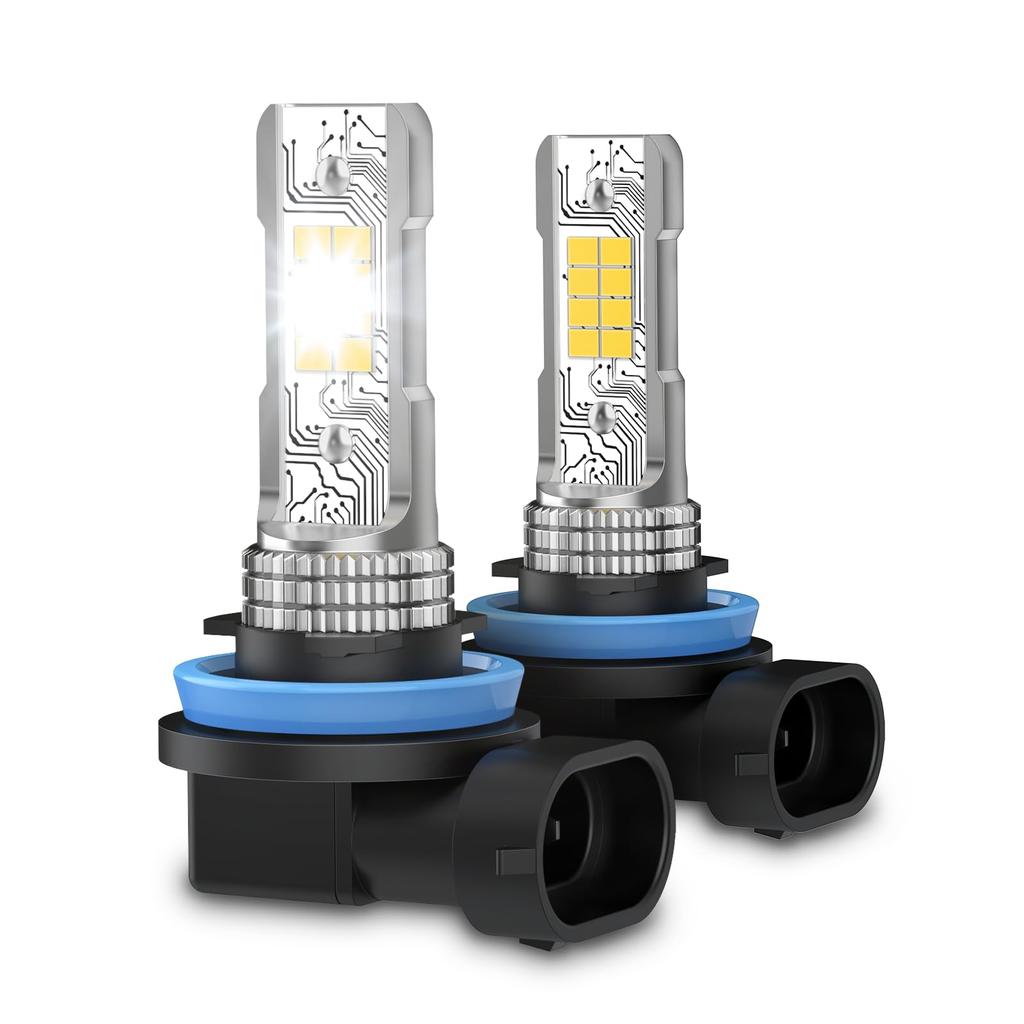 Marsauto Fog Lamp H11 H8 H16 LED Fog Super Instant LED Fog 360 Degree Angle IP68 Condensation Vehicle Inspection 16 LED DC12V Over Hours Set of 2 Year