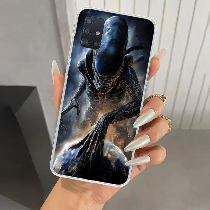 Cool A-Alien X-Xenomorph Phone Case for Samsung Galaxy A52 A32 A22 A12 A02S A50S A30S A10S Note 20 Ultra 10 Plus S10 A31 A20 A71