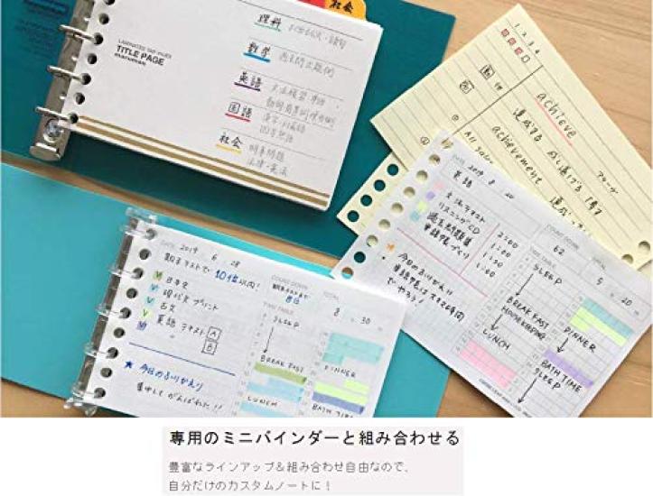 Maruman Mini Plastic Binder FM63 Mini 5mm Grid L1432 Gray/Ivory (2 Count) / Loose-Leaf (2 Count)