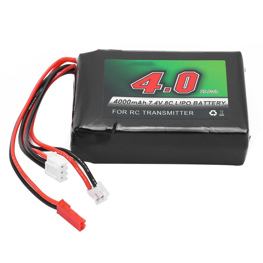 7.4V 4000mAh 8C RC Transmitter Battery Rechargeable Lipo Battery for Remote Controller