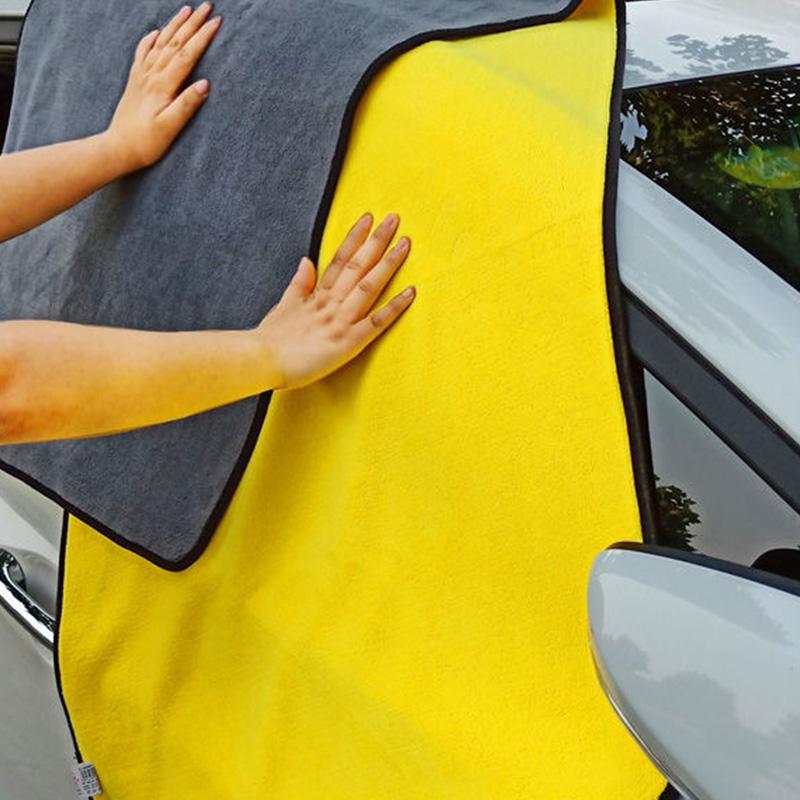SEAMETAL 160x60cm Car Wash Towel 400GSM Microfiber High Water Absorption Cleaning Towels Thickened Soft Car Washing Drying Cloth