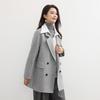 2025 Autumn/Winter Women's Double-Sided Cashmere Coat - Mid-Length, Suit Collar, Korean Style, Age-Defying Elegance