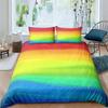Abstract Rainbow Colorful Bedding Set Queen King Single Duvet Cover Soft Polyester Comforter Covers Pillowcase