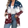 Women's Fall And Winter Fashion Casual Print Long Sleeve Mid-Length Cardigan Jacket