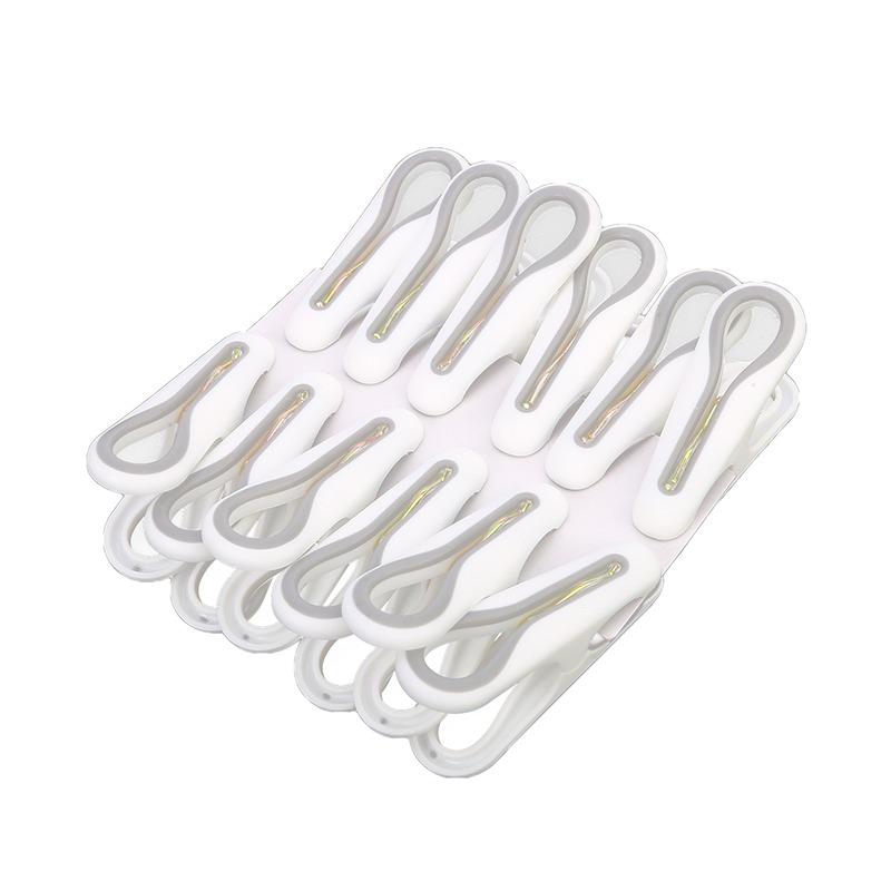 12/24pcs Windproof Clothespins Air Drying Clothes Socks Underwear Fixed Pins Household Small Clips Food Snack Bag Sealing Clips