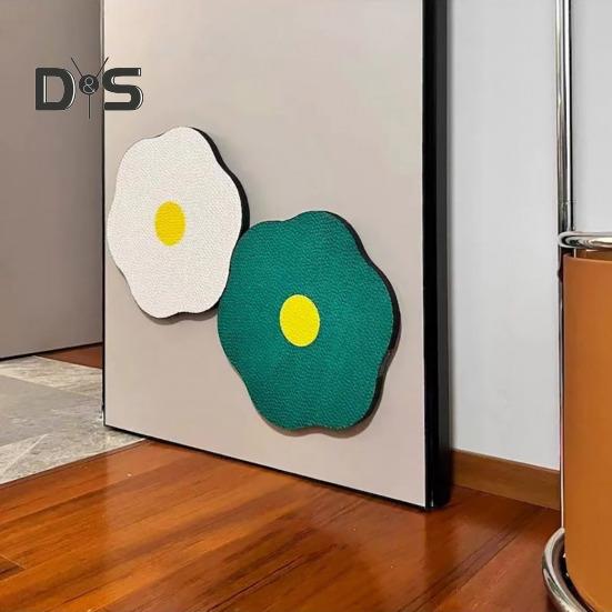 Self-Adhesive Cat Scratch Pad Wall Floor Mounted Cat Scratching Board Flower Shape Cat Scratcher for Couch Carpets Doors Furniture Protection