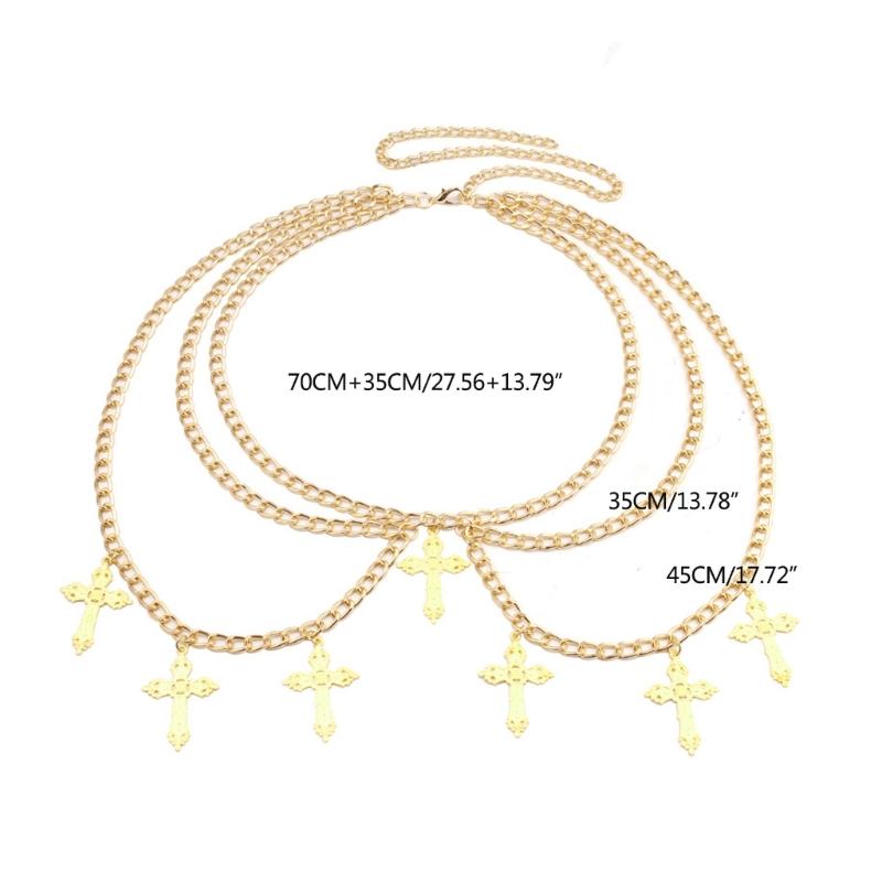 Multilayered Body Chains Jeans Stage Shows Hip Hop Club for Women