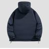 Cozy Up Men's Casual Sports Loose Hooded Thickened Workwear Warm Cotton Jacket
