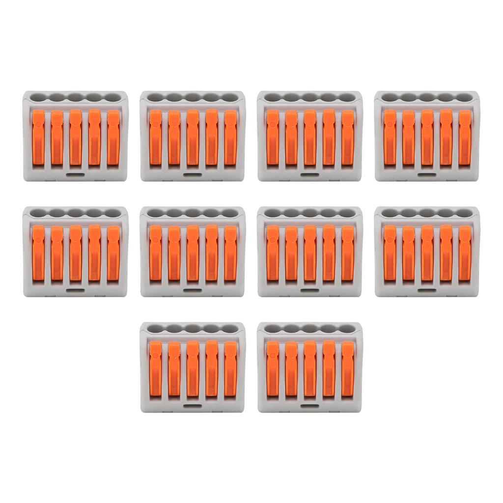 10Pcs Wire Block Clamp Terminal Quick Conductor Flexible Hard Cable Connector PCT215