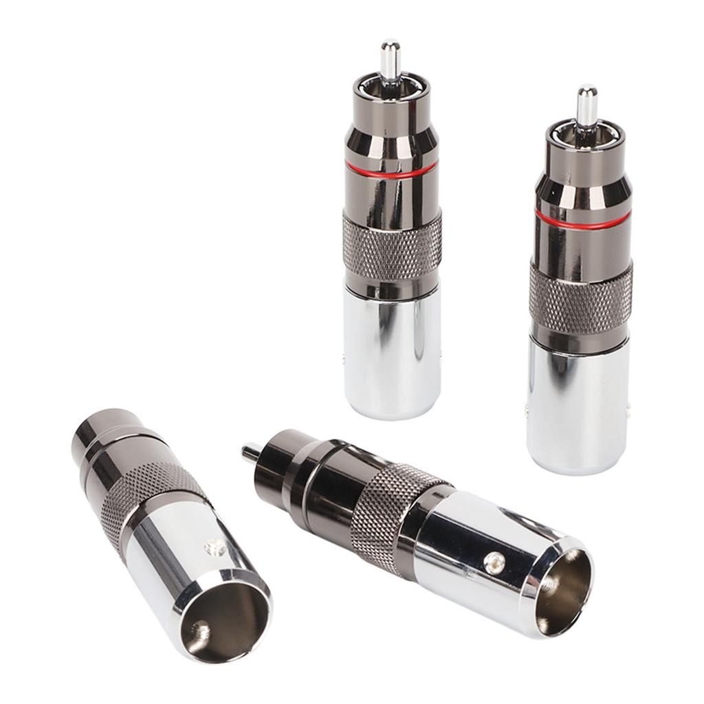 RCA Male Plug Chrome Plated Welding DIY RCA Sound Connector for 11.5mm Diameter Signal Coaxial Cable