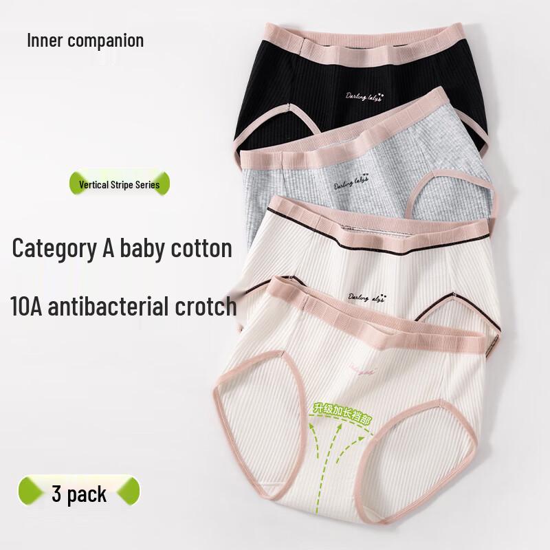 

Neixiaoban Women s 3-Pack Antibacterial Cotton Briefs L