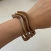 Punk Brown Coffee Resin Acrylic Bangles Hip Hop Irregular Kpop Geometric Wide Bangles For Women Bracelet Pulseras Jewelry