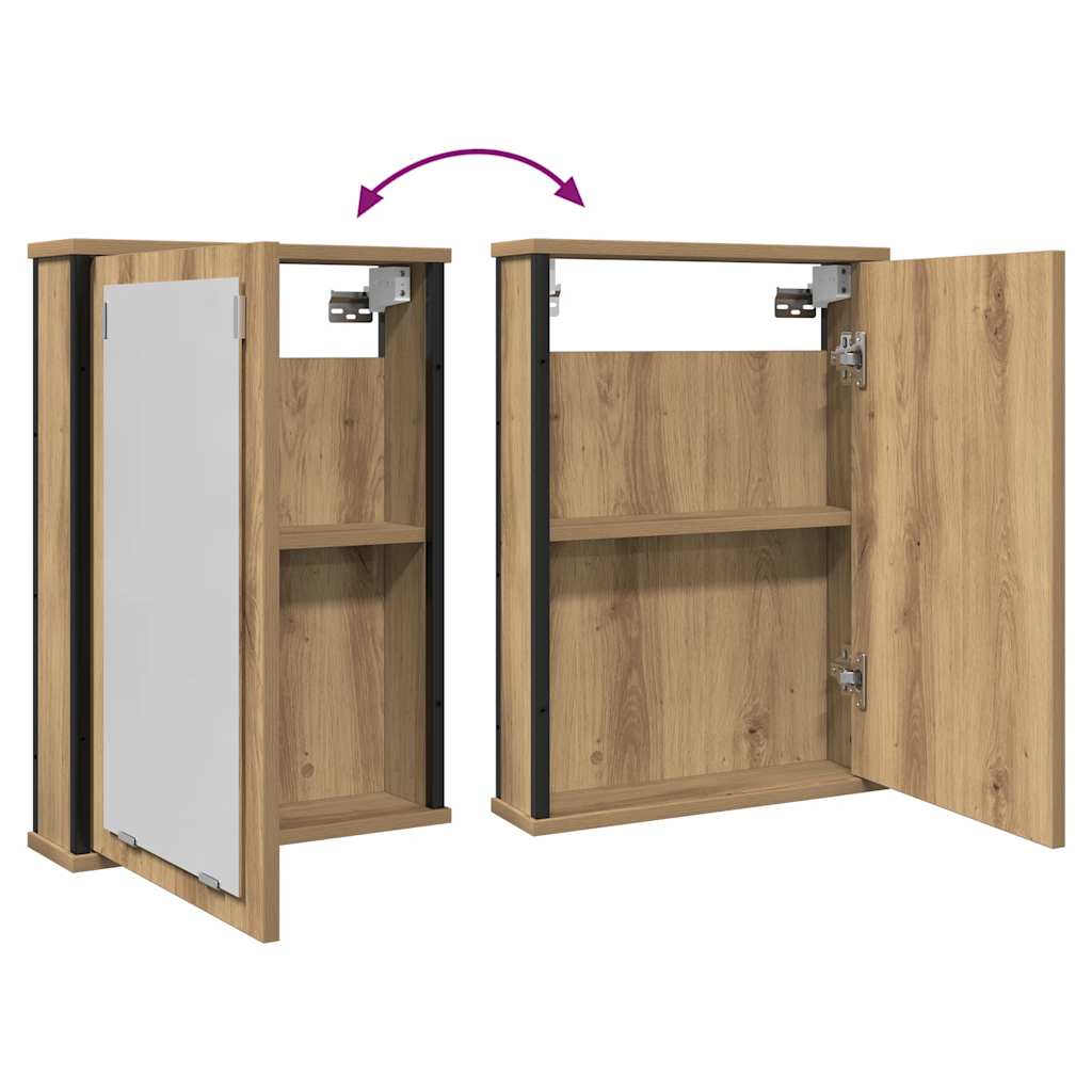 Bathroom Mirror Cabinet Artisan Oak 42 X 12 X 60 Cm Particleboard
