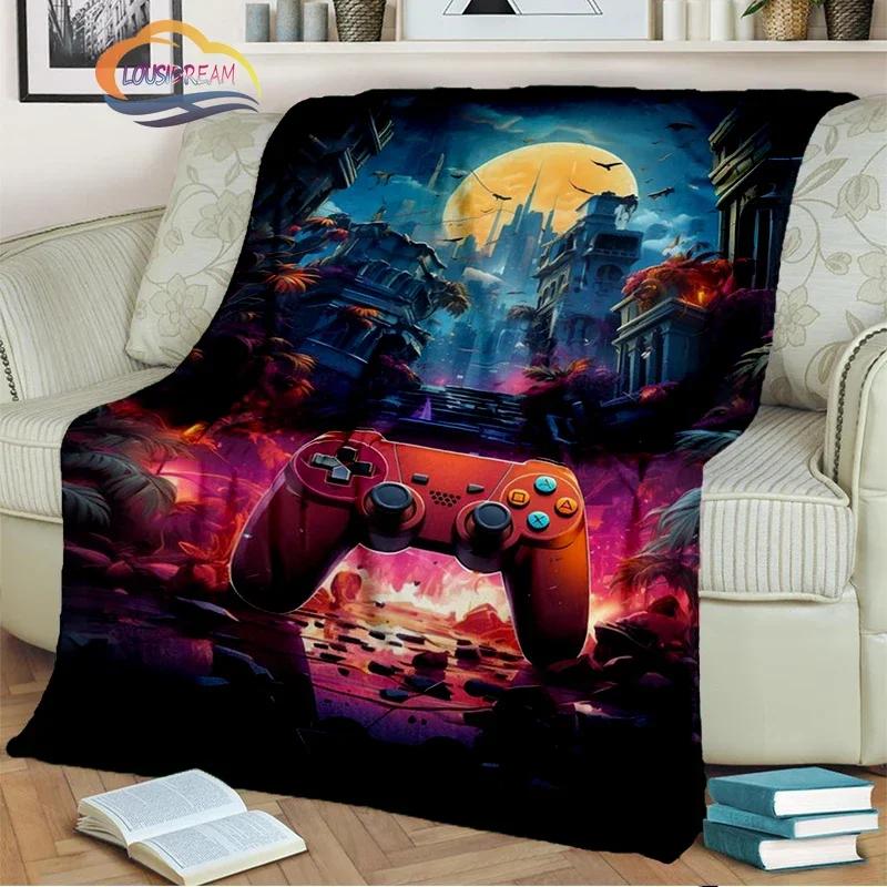Game Blanket Pad S  Controller Soft and Comfortable  Sofa Bed Bedroom Decoration  Gamer Gift