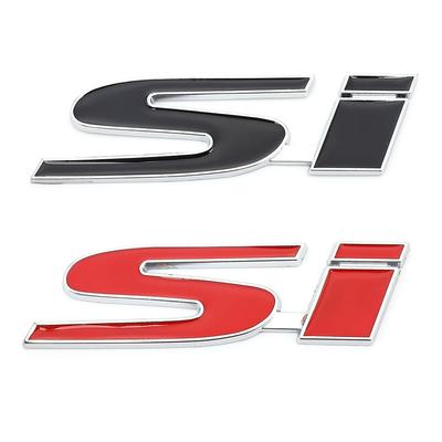 Car Sticker SI Logo Auto Emblem Badge 3D Metal Trunk Car Decals for Honda Civic Si Accord 2003-2007 Crv Hrv City Car Accessories