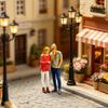 1/64 Scale Resin Miniature Couple Figure For Realistic Model Train Architectural Scene Decors And Collectible Display