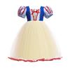 2022 Children's Snow White Skirt Girls Little Girl Summer New Cotton Short Sleeve Bubble Sleeve Dress