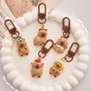 1-10pcs Capybara Keychains Bag Phone Pendant Kapibala Animal Hanging Pendants Men Women Cute Keyring Party Guest Jewelry Gift