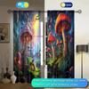 Jungle Mushrooms Printed Curtain for Home Decor - Rod Pocket Window Treatment for Bedroom, Kitchen, Living Room