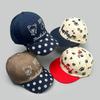Spring And Summer Cute Polka Dot Bear Puppy Footprint Embroidery Baseball Cap Men'S And Women'S Sunshade Niche Cap