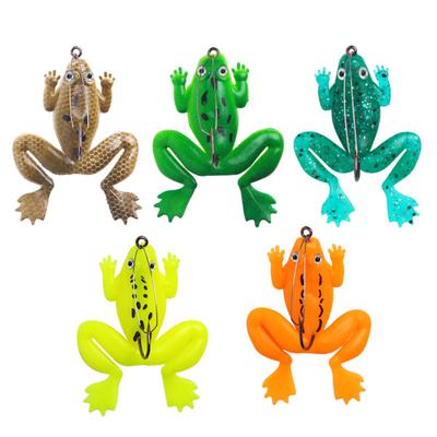 Hot! 5.2g/6cm Frog Soft Bait Simulation Artificial Fishing Bait False Bait For Saltwater Freshwater