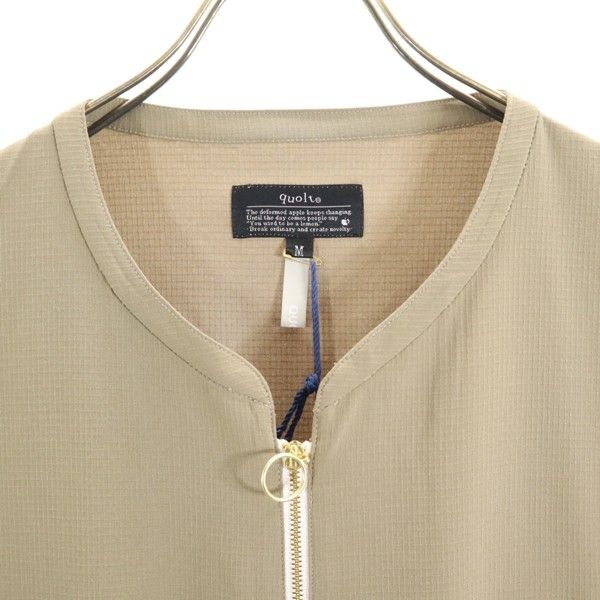 Brand new quolt Short sleeve Zip shirt M beige HYKE ZIP-SHIRTS Men's Used