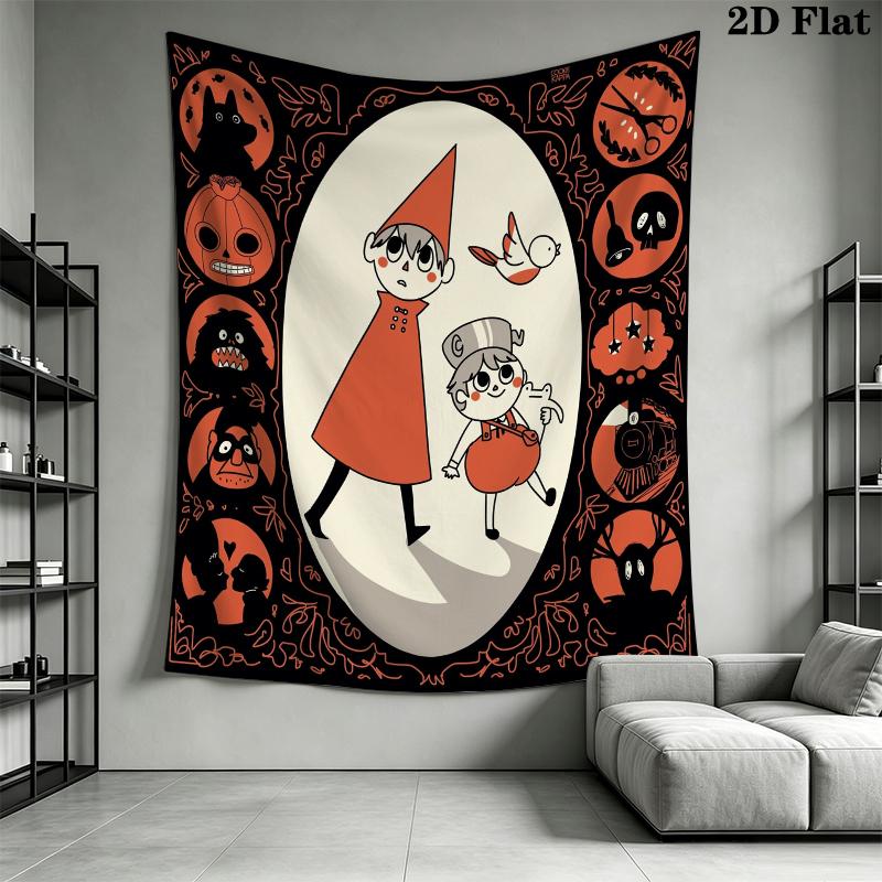 Over the Garden Wall Wall Tapestry Aesthetic Wall Hanging Printed Fabric Blanket Decorative Tapestries for Bedroom Living Room Home Decor