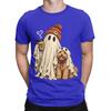 Cozy Autumn Funny 100 Cotton Tshirt Ghost Coffee Golden Doodle Dog Halloween Tees Tops For Unisex