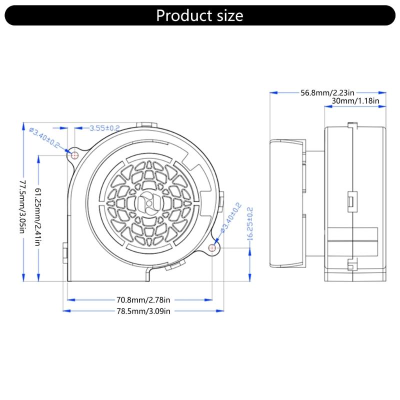 Replacement Air Blower Fan Blower Fan 12V Brushless Air Blower for Halloween Christmas Outdoor Holiday Inflatable Decors
