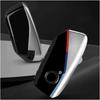 Compatible for BMW 5 Series I5 2024 Metal Key Case Zinc Alloy Car Key Case Cover Shell Protector Three-Colour Premium Configuration(White)