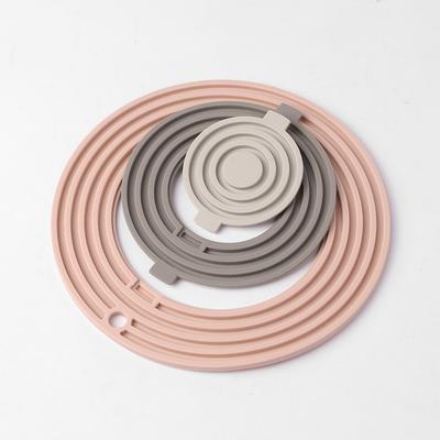 3-in-1 Detachable Silicone Pot Holder (Pink) Tea Coaster