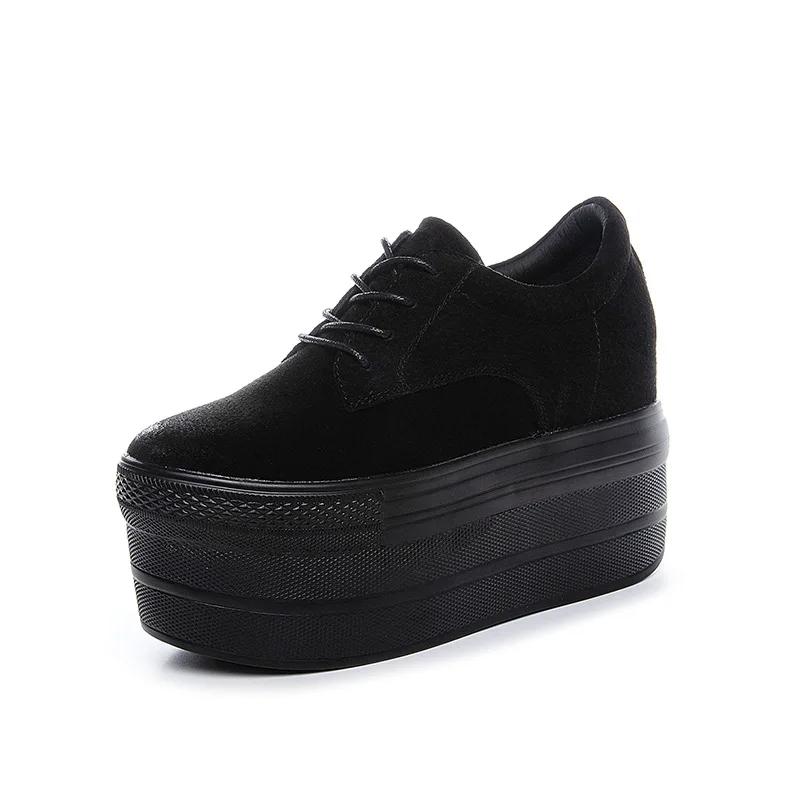 Fashion Matsu Cake Shoes for Women Spring New Thick Sole Inner Heightening Retro Color Polishing Single Shoe Women Platform Shoes Heels