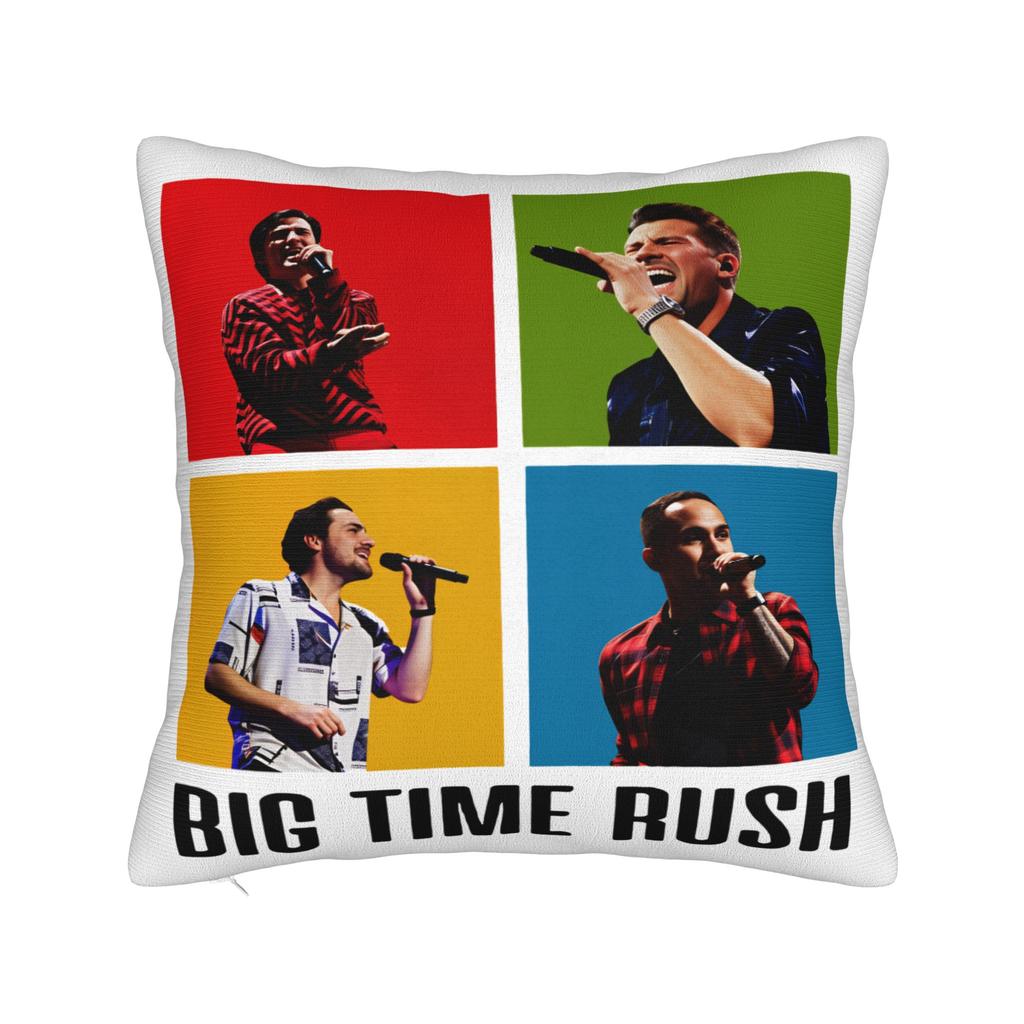 Pillow Cover Big Time Rush In Real Life Worldwide Tour 2025 Concert Vintage Pillow Case For Sofa Car Home Decor Pillowcases